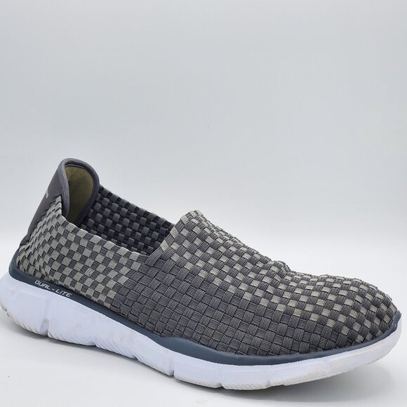SKECHERS Men's Memory Foam Gel-Infused Gray Slip-On Dual-Lite Shoes, Siz… - Picture 1 of 11
